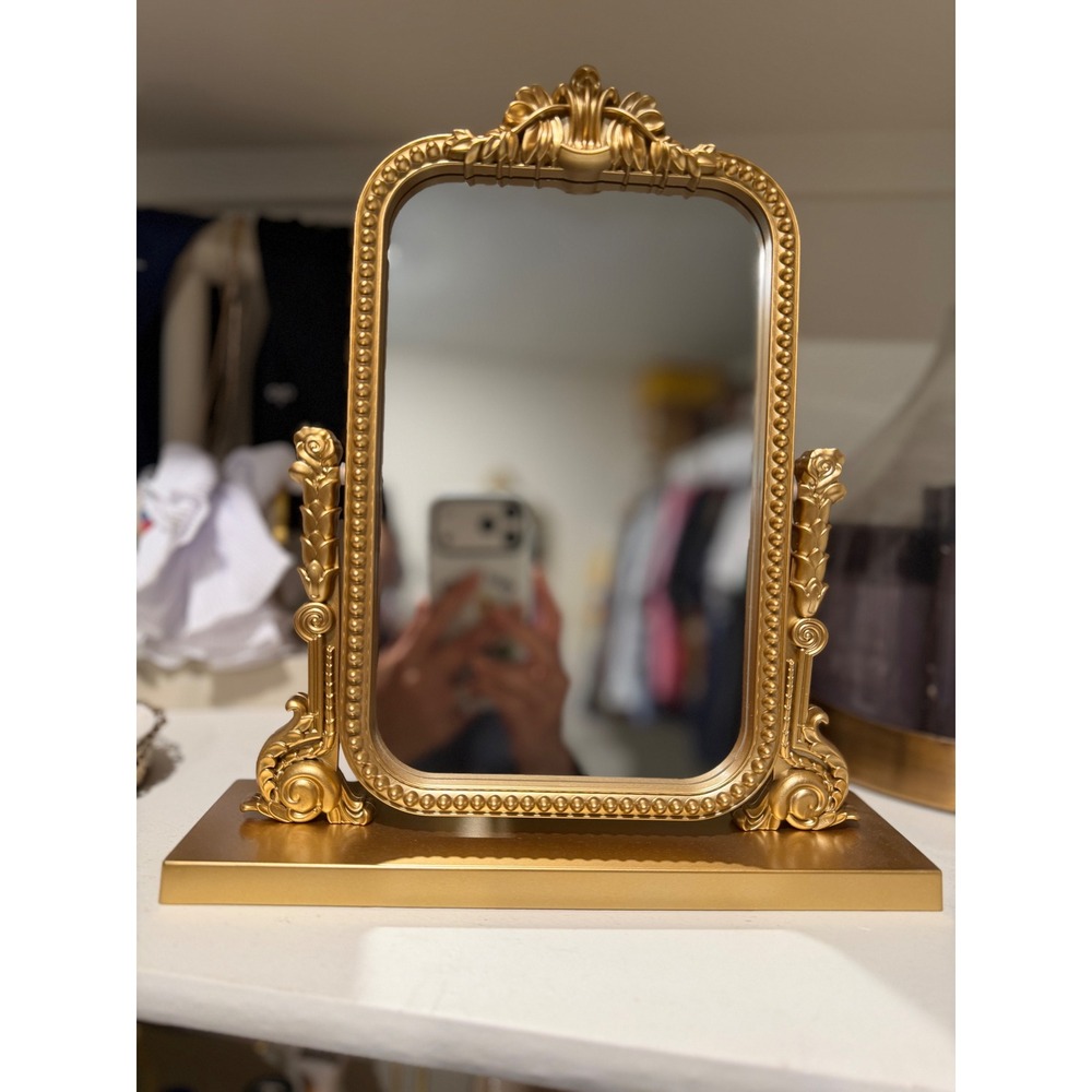 Room 2 Room Gold Tabletop Mirror Ornate Baroque Vintage Style Vanity Mirror